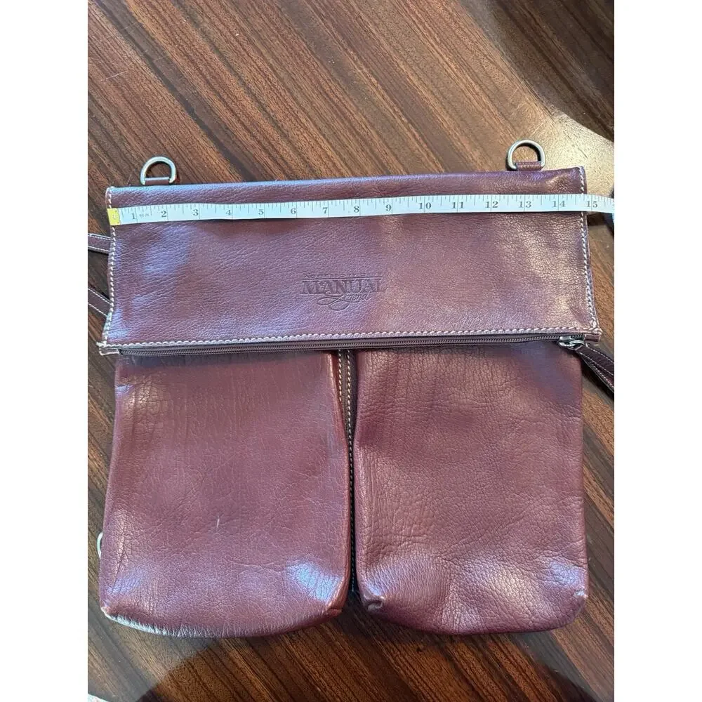 The Manual Co Genuine Leather Dark Brown Unisex Satchel/Messenger/Cross Body Bag